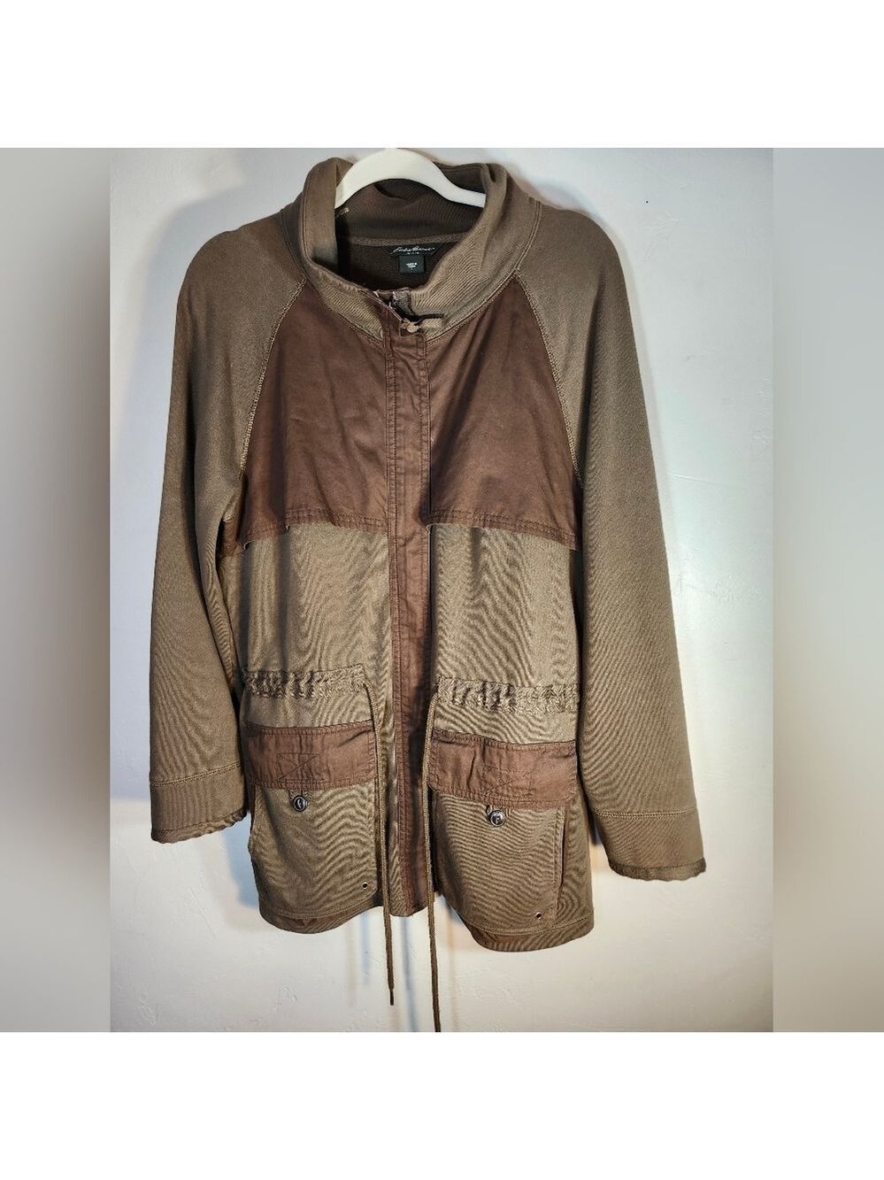 Eddie Bauer Tan and Brown Utility Jacket